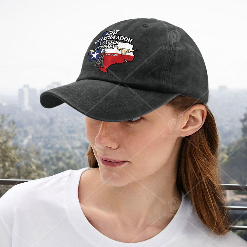 CTT Oil Exploration Cattle Company Texas Baseball Unisex Soft Washed