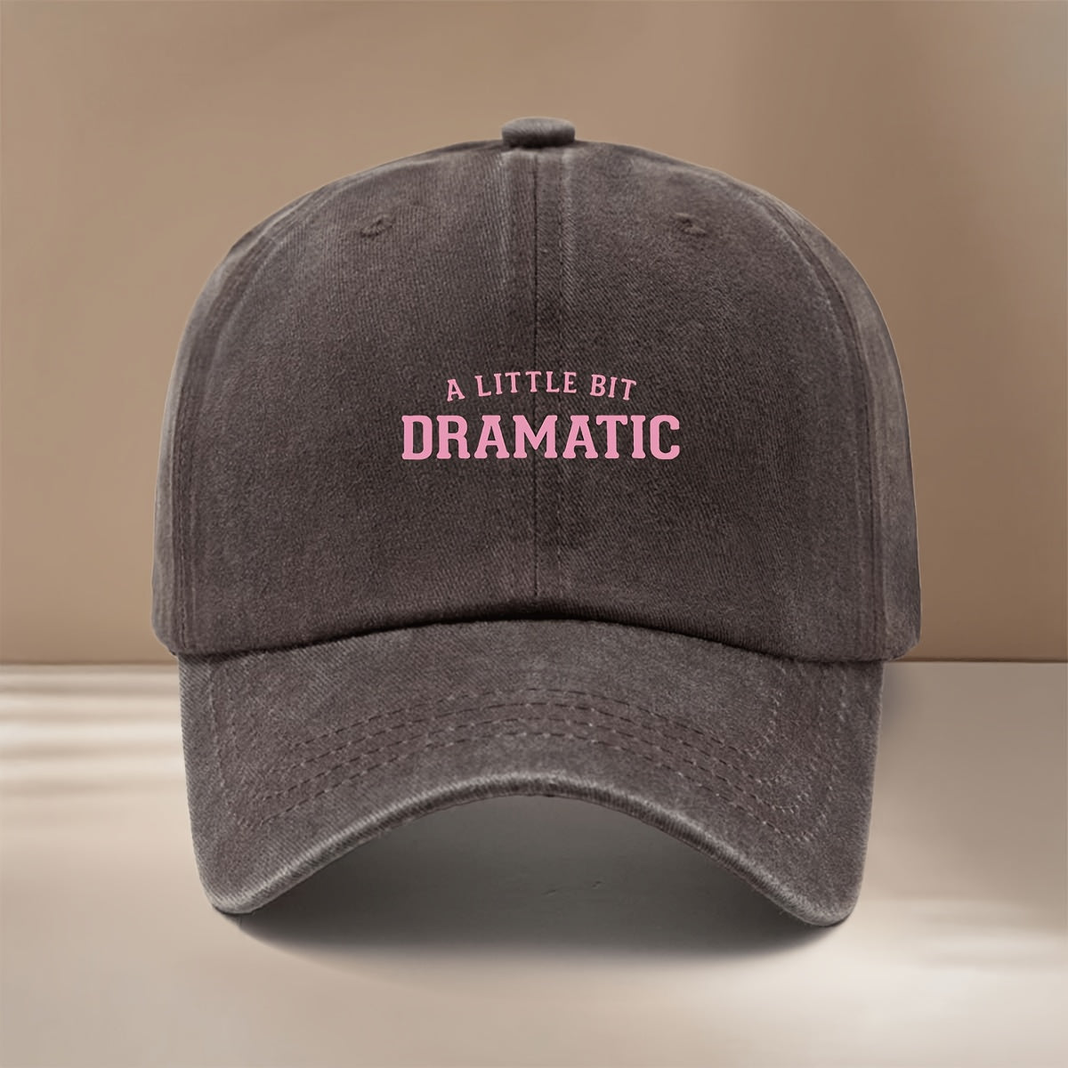 This Is a "A LITTLE BIT DRAMATIC" Printed Baseball Cap. It's a Fashionable, Lightweight, and Adjustable Six-panel Hat Suitable for Both Men and Women. This  and Comfortable Snapback Cap Is Perfect for Outdoor Sports, Dinners, Camping, and Trendy