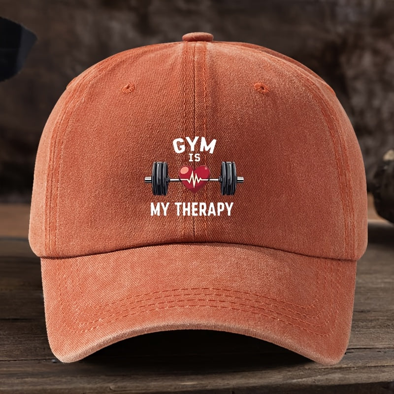 Men'S Funny Gym Hat - Baseball Cap with "GYM - MY " Text, Workout And Casual Hat for Fitness Centers, Casual Attire - Machine Washable Breathable Baseball Cap for Men, Active Lifestyle Accessory, Sporty Design, Comfortable Fit, Headwear