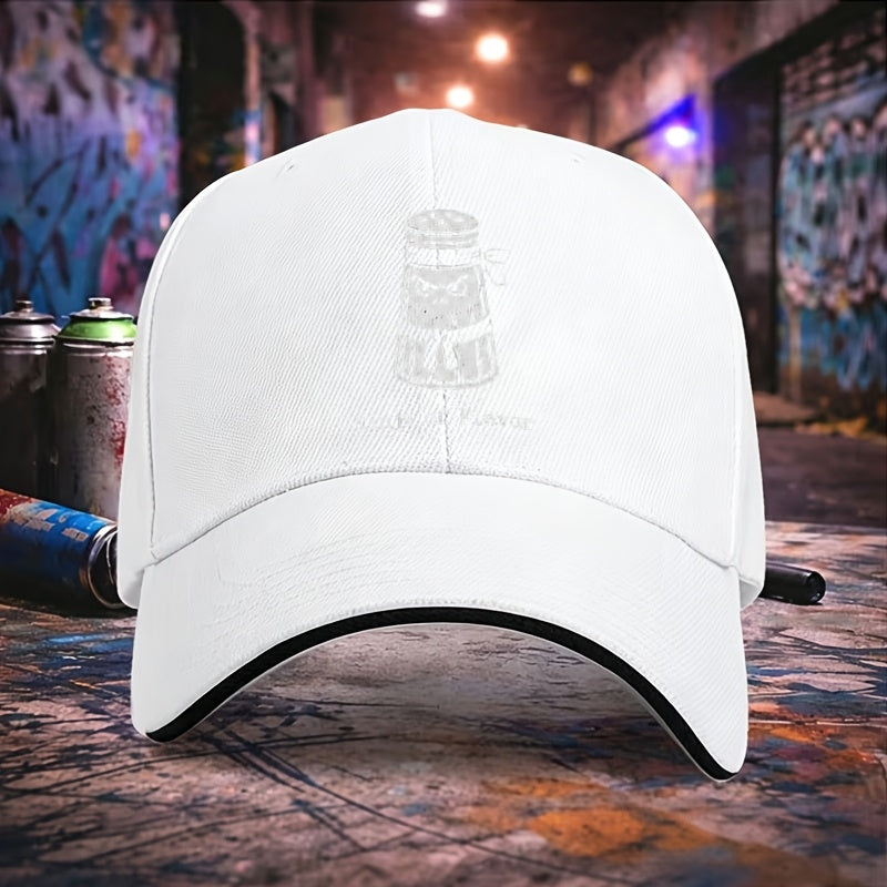 Sandwich Brim Baseball Cap, Adjustable Unisex Casual Hat, Ideal for Halloween Christmas Party, Holiday Gift for Daily Outdoor Wear