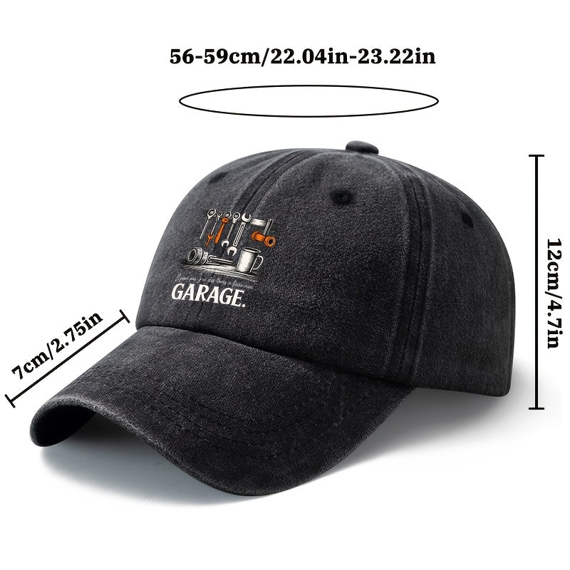 A Unisex Fashionable and Versatile Printed Vintage Artisan Baseball Cap, a Classic Vintage Washed Outdoor Lightweight Curved-brim Hat, a Trucker Baseball Cap, Suitable for Casual Occasions Such as Outdoor Vacations, Travel, and Camping, a Holiday