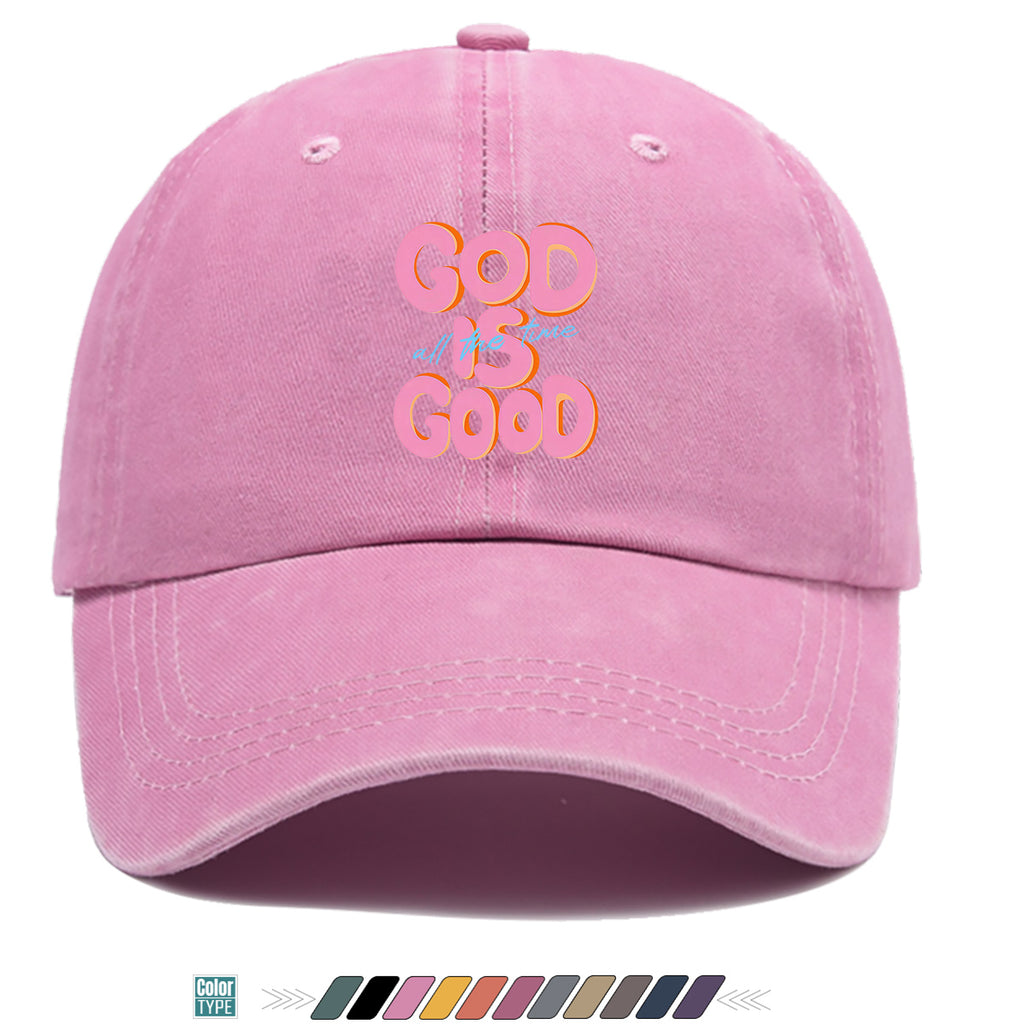 1pc "GOOD IS GOOD" English Phrase Art Print Baseball Cap, Trendy Fashion Letter Design Duckbill Hat, Unisex Adjustable Sun Hat, Street Casual Versatile Sun Cap, Suitable for Daily Outings, Travel Vacation, Outdoor Sports, Friends Gathering