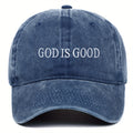 GOD IS GOOD Letter Embroidery Casual Daily Adjustable Baseball Cap