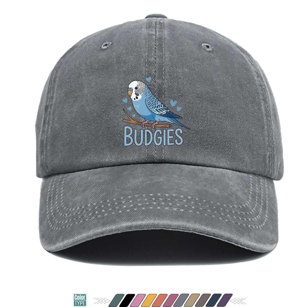 1pc Cute and Soothing Parrot Pattern Printed Baseball Cap, Black Papa Trucker Hat, Breathable and Comfortable, Solid Color Simple Vintage Soft Top Dad Hat, Adjustable Size, Unisex, All-Season Sun Hat, Multiple Colors Available, Youth Couples