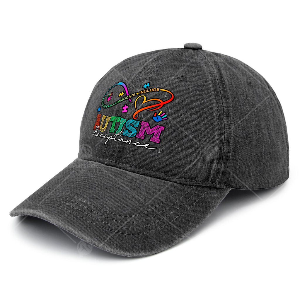 Neurodiversity Autism Awareness Rainbow Infinity Symbol Baseball Hat Unisex