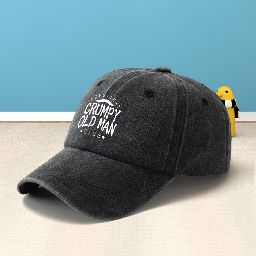 Adult Unisex Printed Baseball Cap Men Women Classic Washed Distressed Vintage Duckbill Cap Outdoor Casual Sports Streetwear Vacation Hat Individual Street Rock Rap Hip-Hop Cap Soft Comfortable Sweat-Absorbing Adjustable Hat