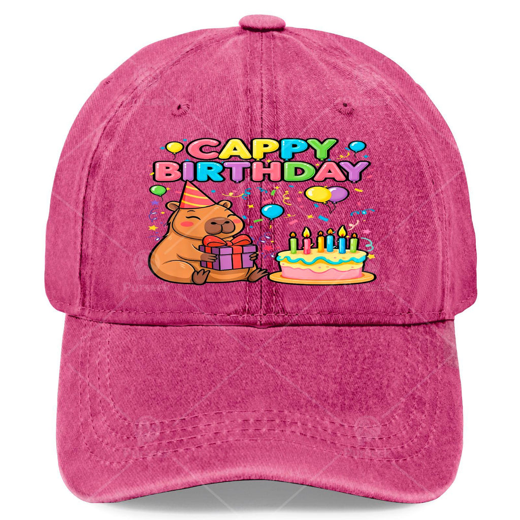 Capybarass Loverses Cappy Birthday Girl Boys Happy Birthday Partys Baseball Hat