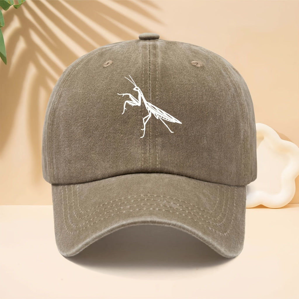 Men' & Women' Praying Mantis Print Trucker Hat - Adjustable Soft-Top Cap with Insect Design, Curved Brim Suitable for Casual,, Parties, for All- Outdoor Wear, Hip-Hop Style for Trucking, Driving, Daily Use