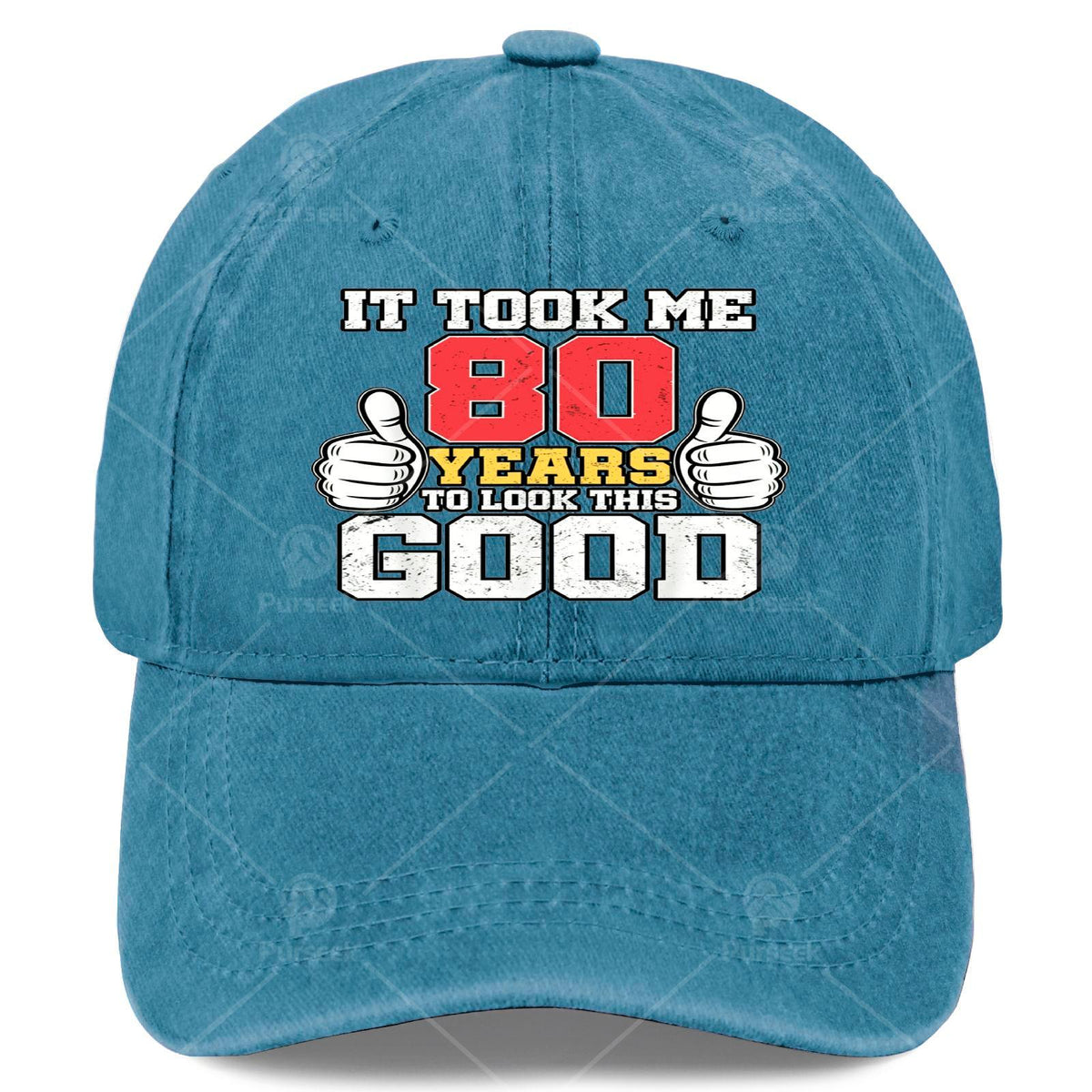 I Spent 80 Years Achieving This Look - Humorous Unisex Baseball for 80Th Birthday