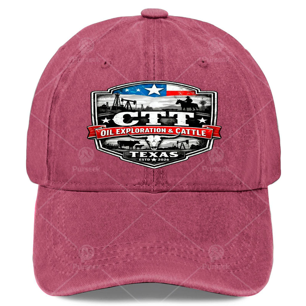Unisex Soft Baseball from The MTEX Landman Series Featuring The CTT Oil Exploration Cattle Badge