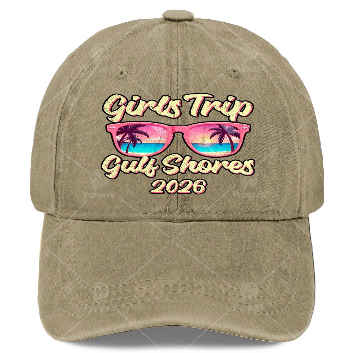 Beach Glasses Weekend Girls Trip 2026 Gulfs Shores Baseball Hat Unisex