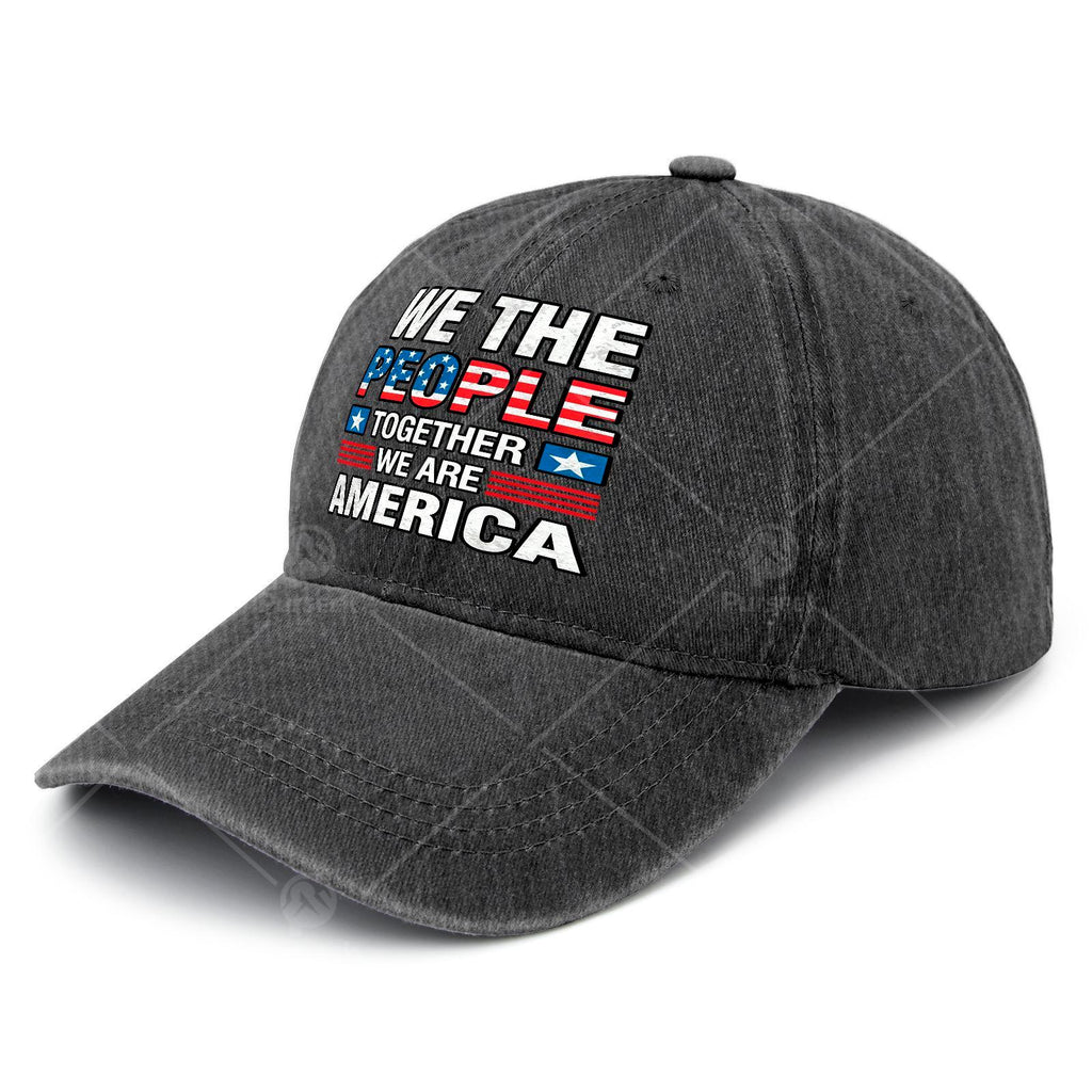 Together We Are America US Flag Vintage Baseball Hat Unisex Vintage Washed