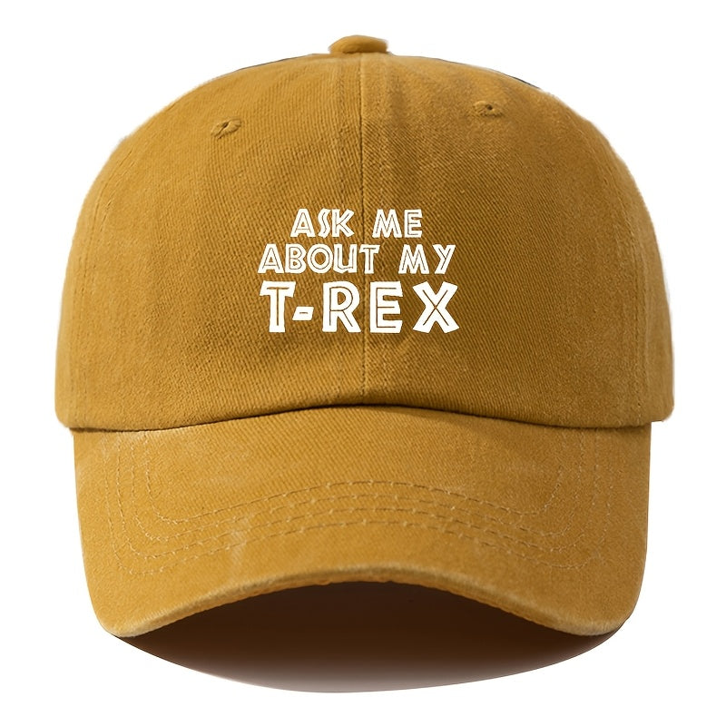 A Printed Washed Vintage Unisex Baseball Cap, Adjustable, in European and American Fashion, Featuring a Duckbill Style, Suitable for Outdoor Camping, Travel, Parties, Hip-hop, and Curved-brim Designs, Making It a Trendy Baseball Cap