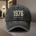 1pc Adjustable Baseball Cap in 1976 Limited Edition Vintage Style, Lightweight Polyester Printed Design, Ideal for Outdoor Sports and Camping Enthusiasts, Popular Couple Hat, Golf Cap, Trucker Hat, Fashionable Baseball Cap for Youth, Middle-Aged