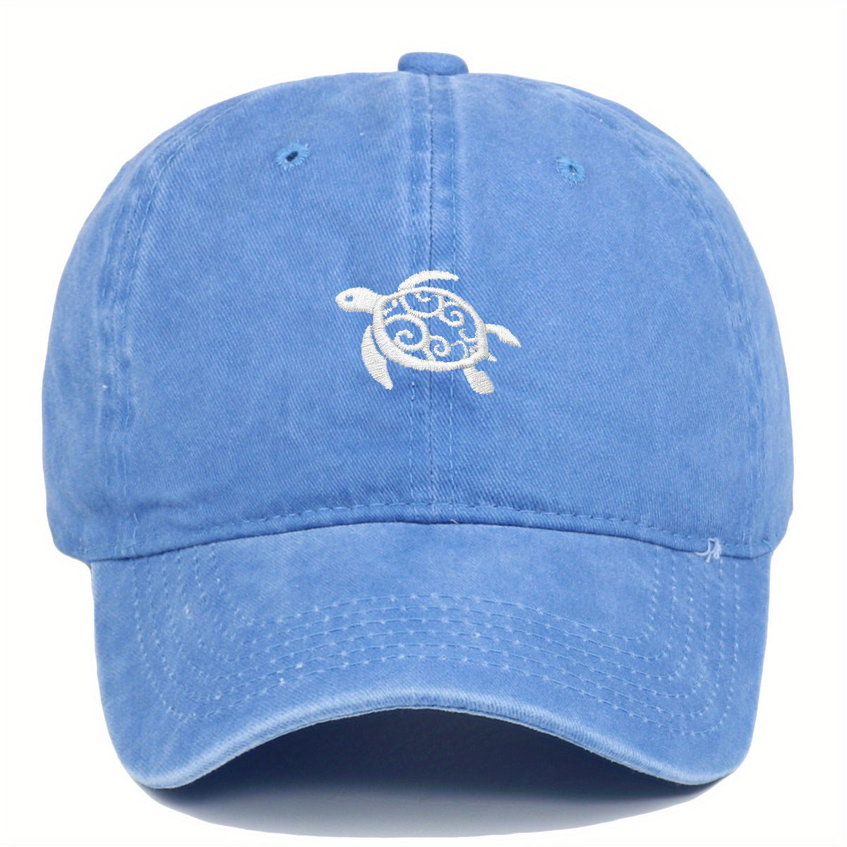 Turtle Pattern Baseball Cap Washed Baseball Cap Outdoor Casual Sun Hat Cute Travel Versatile Style