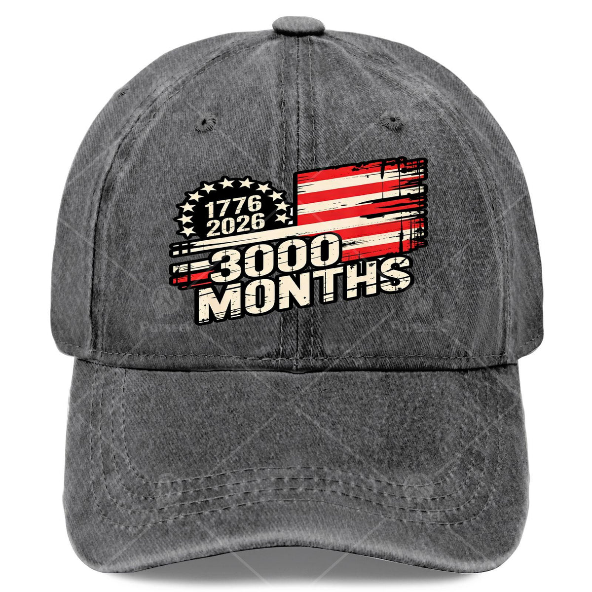 United States 3000 Months 1776 July 4, 2026 American Flag 250Th Anniversary Unisex Vintage Baseball