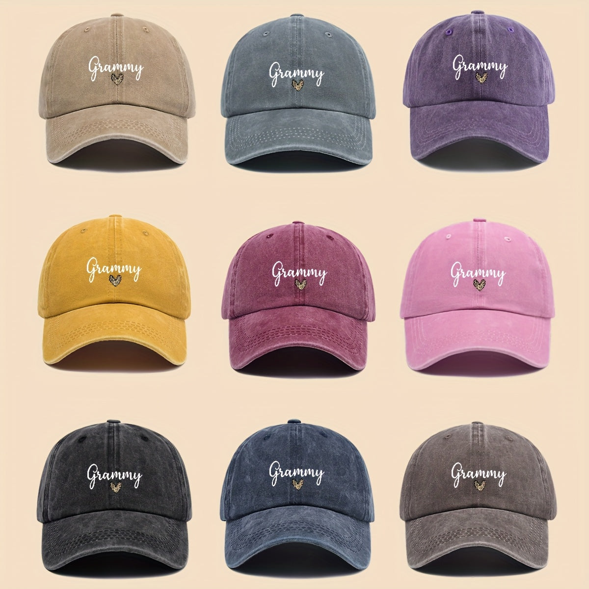 1pc Fashionable "Love And Grammy" Fun Print Baseball Cap, Minimalist Pattern Design, Black Papa Trucker Hat, Breathable And Comfortable, Solid Color Easy, Vintage Soft Top Curved Brim Dad Hat, Adjustable Size, Unisex, Youth Couple Skateboard Hat, C