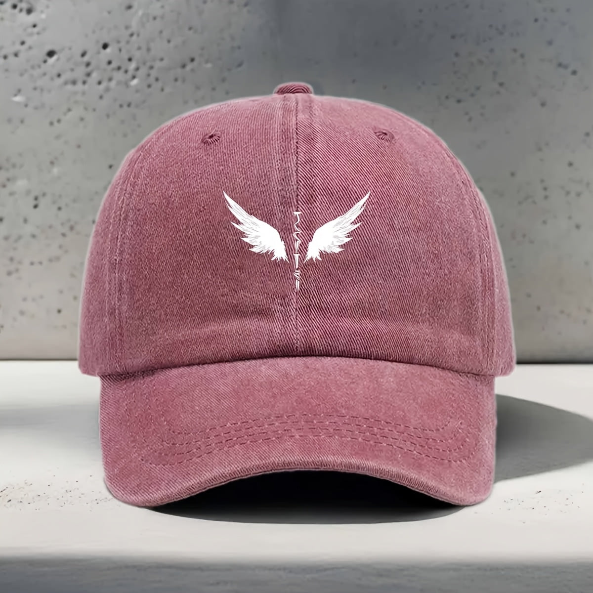 Women'S Baseball Cap with Wing Lines And Feather Texture Print, Mystical Dreamy Style for Daily Outings And Parties, Matching Curved Brim Hat Unisex Premium Comfortable 6-Panel Soft Top Cap Washable Adjustable