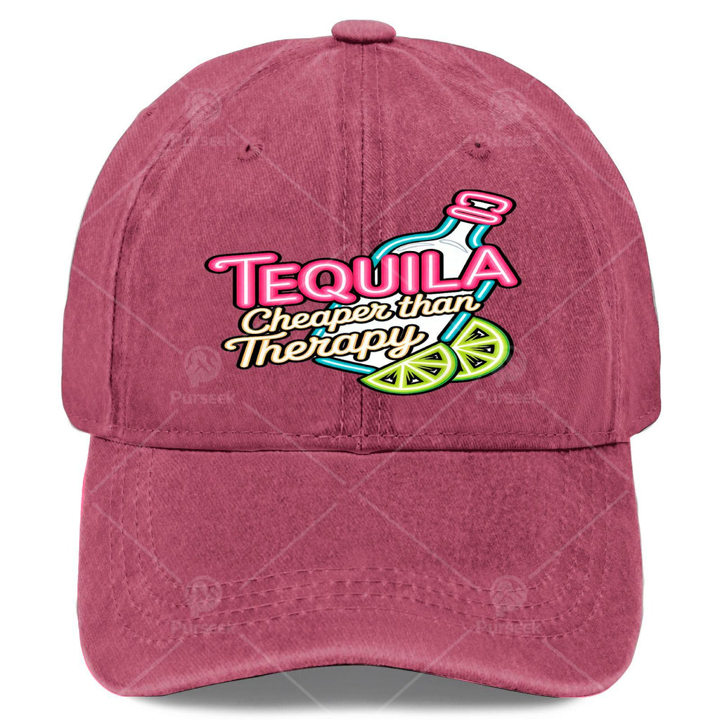 Funny Tequila Drinking Baseball for & - Retro Full-Body Tequila Print Suitable for Cinco De Mayo Parties, Christmas, Games, 4th of - Lightweight Washed Unisex Hat with Iconic
