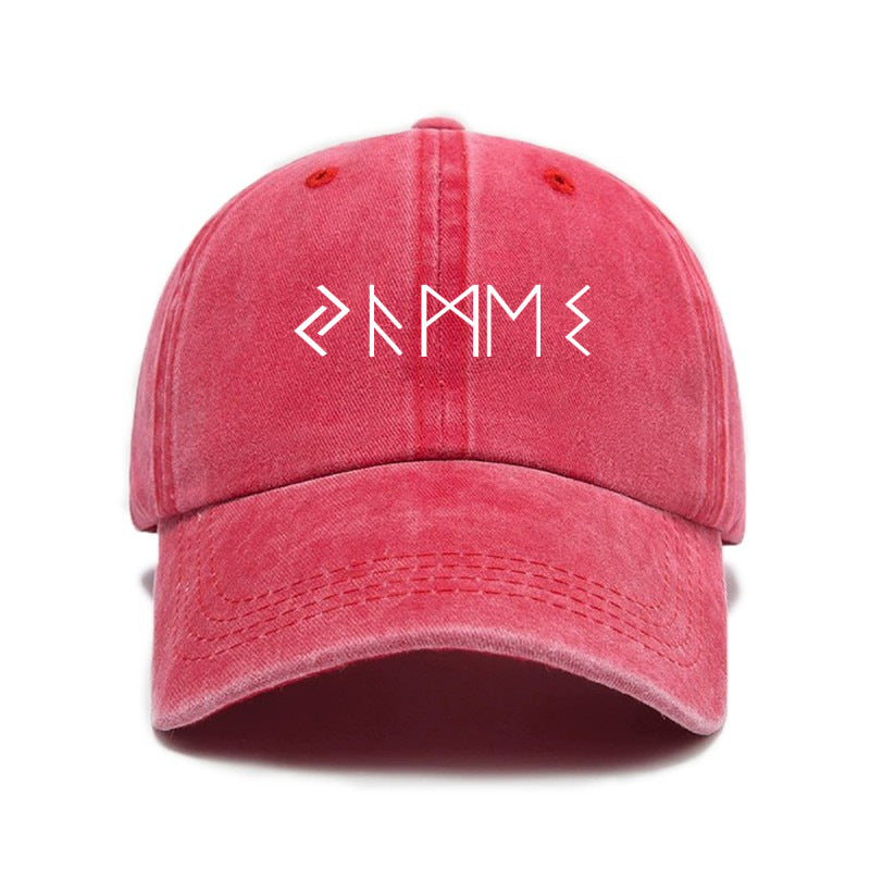 Fashion Easy Letter Print Washed Distressed Soft Top Sunshade All-Match Baseball Cap Unisex Fashion Baseball Cap