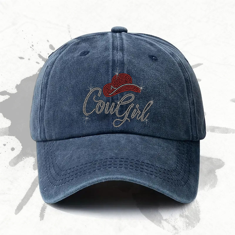 1P 1pc, "Cowgirl" Adjustable Baseball Cap, Lightweight Printed Women's Hat, "Cowboy Style" Men's Trendy Cap, an Ideal Gift for Weddings, Parties, and Birthdays.