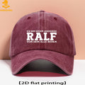 Men' & Women' RALF Printed Baseball Cap - Lightweight Breathable Dad Hat Suitable for Outdoor Travel, Beach, Fishing, Casual Wear - Minimalist RALF Design, Unisex Gift for Grandpa, Dad, Holiday Events - Comfortable Headwear