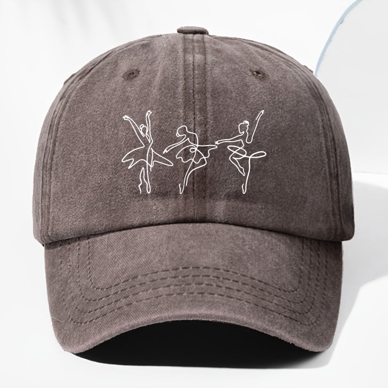 Unisex Printed Washed Vintage Baseball Cap Fashion Men Women Sun Hat Adjustable Size Trucker Cap Suitable for All Seasons Daily Wear