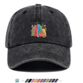 1pc Colorful Books And Teacup Illustration Printed Baseball Cap, Comfortable Breathable Sun Hat, Fashionable Aesthetic Unisex Hat, Adjustable Size, Casual Streetwear, Literary Youth Reading Cap, Suitable for Bookstore Check-In, Cafe Gatherings