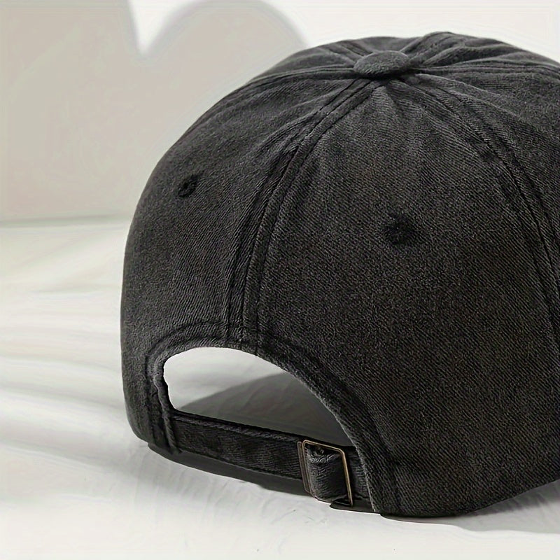 Men's Vintage Washed Baseball Cap with Daisy Print & Buckle Closure - Lightweight Rayon for all-Season Outdoor Hat, Retro Casual Cap Suitable for Travel, Daily Wear - Multi-Color Options, Perfect Gift