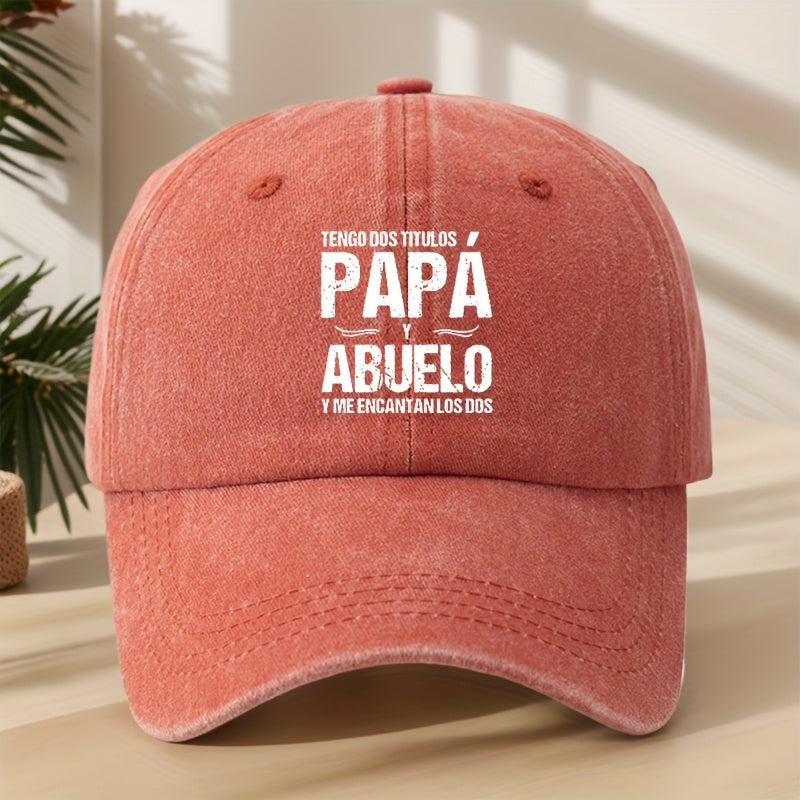 Unisex Baseball Cap with Adjustable Duckbill - Breathable All-Season Outdoor Hat, 21.65-24.41inch Headband, //Navy, Lightweight & Comfortable for Men & Women, Casual Sports Travel Hat, Spanish Text Design