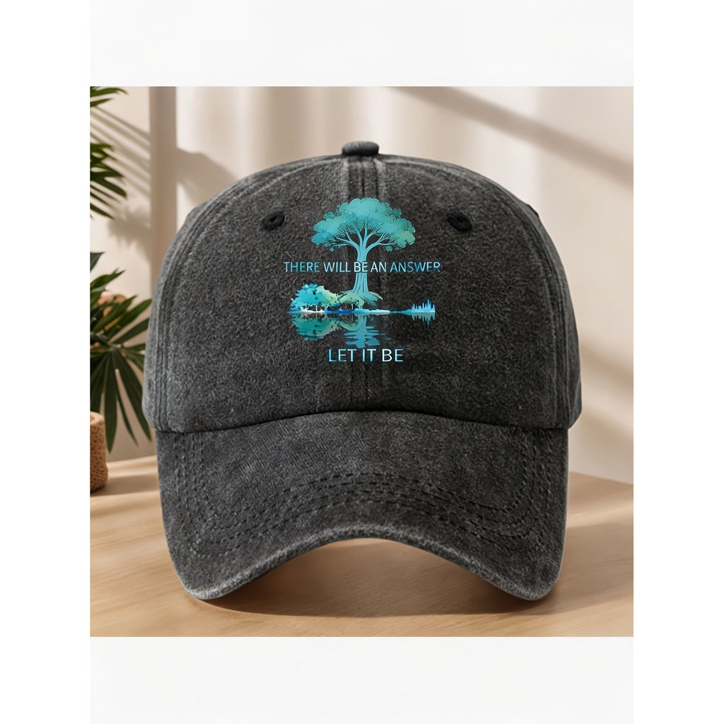 Vintage Tree Reflection Inspirational Quote Baseball Cap for Men And Women Casual Street Style Anniversary Gift