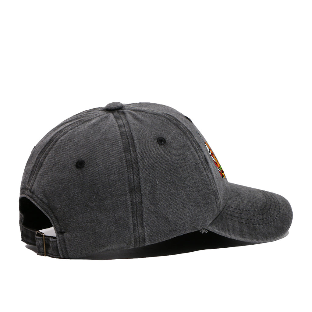 1pc Fast Food Theme Hamburger Fries Drink Print Baseball Cap, Fashion Trendy Sun Hat, Easy Personalized Design, Unisex Duckbill Cap, Adjustable Size, Street Style Hip-Hop Hat, Casual Sunshade Hat, Suitable for Shopping, Parties, Picnics, Travel