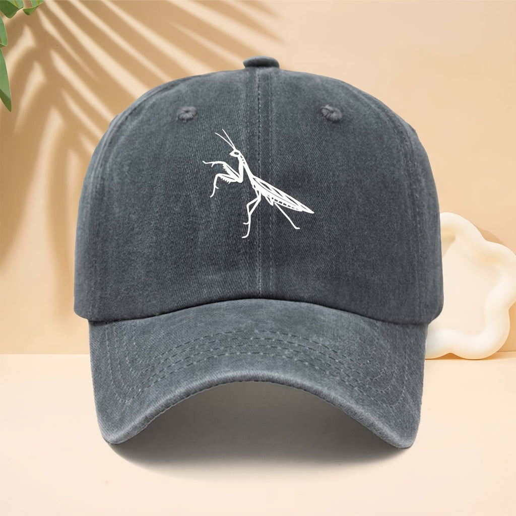 Men' & Women' Praying Mantis Print Trucker Hat - Adjustable Soft-Top Cap with Insect Design, Curved Brim Suitable for Casual,, Parties, for All- Outdoor Wear, Hip-Hop Style for Trucking, Driving, Daily Use