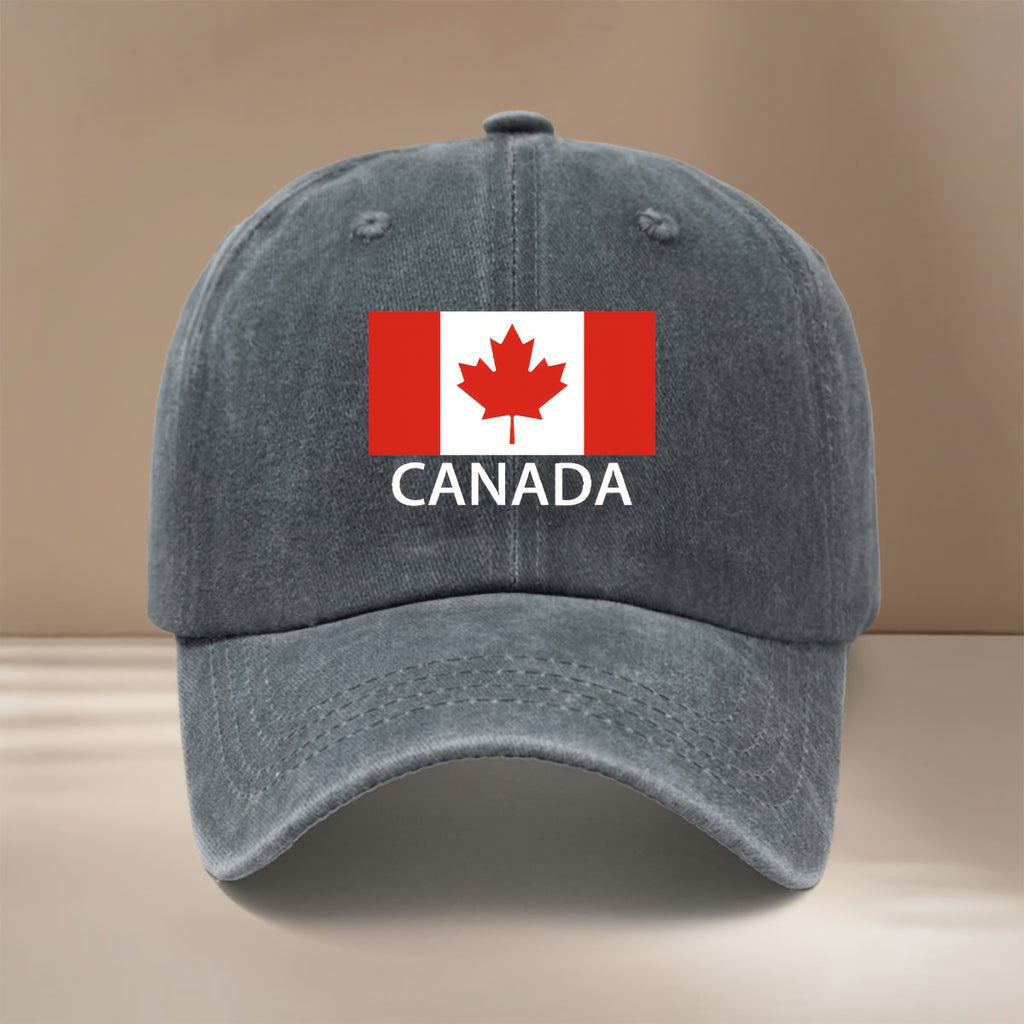 A Baseball Cap Featuring a Canada Pattern, Perfect for Vacations, Gatherings, And Camping. This Hip-Hop Style Hat Is Easy Yet Textured, with a Comfortable And Lightweight Design. It Has a Six-Panel Structure Suitable for Both Men And Women
