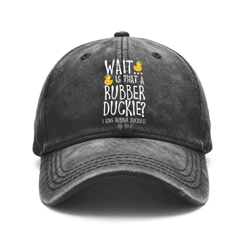 A Vintage Washed Unisex Baseball Cap with a Rubber Duck Theme, Fun Slogan Print, And Adjustable Design, Suitable for Outdoor Activities And Everyday Wear. It'S a Great Gift for Both Men And Women, Perfect for Gifting to Friends And Family