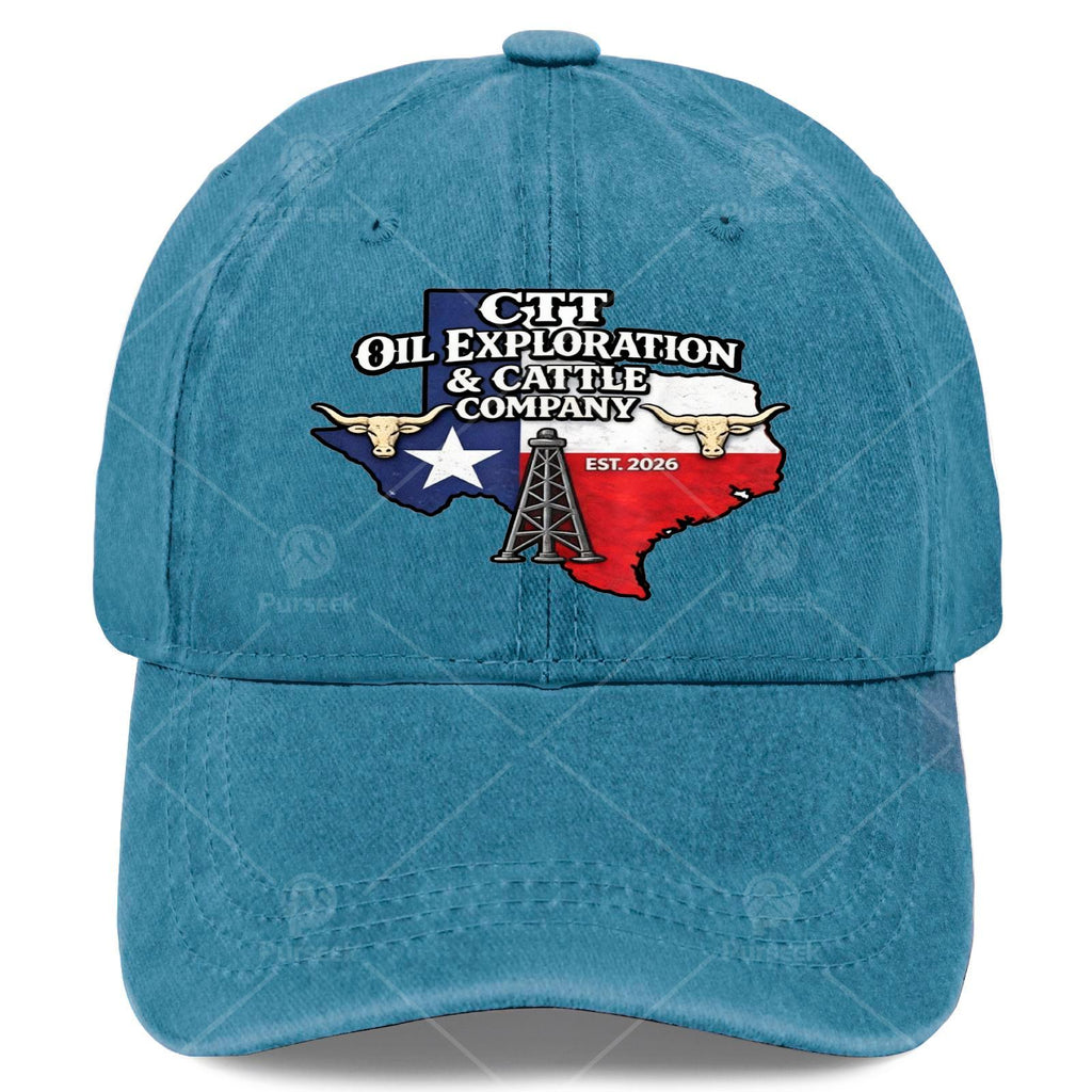 CTT Oil Exploration Cattle Company Texas Baseball Unisex Soft Washed