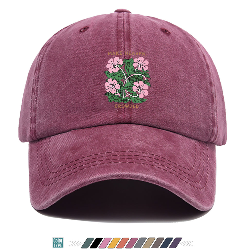 1pc 1pcs Floral Print Baseball Cap Suitable for Men & Women, Adjustable Duckbill Hat with Duckbill Visor, Breathable Sun Hat for Outdoor Travel, Casual Gift for Daily Outfits, Picnics, Birthdays - Trendy Present for Friends (Unisex)