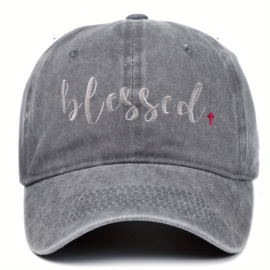 Blessed Baseball Cap Washed Baseball Cap Outdoor Casual Sun Hat