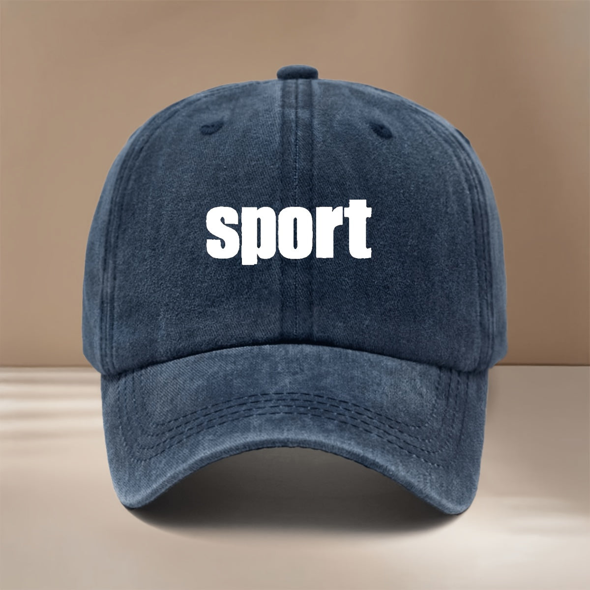 Baseball Cap with "sport" Text Graphic Print, Featuring a Relaxed and Simple Hip-hop Style. Unisex Trucker Hat Suitable for Vacations, Travel, Gatherings, and Camping. Comfortable and Lightweight Duckbill Cap with a Curved Brim That Slims the Face.