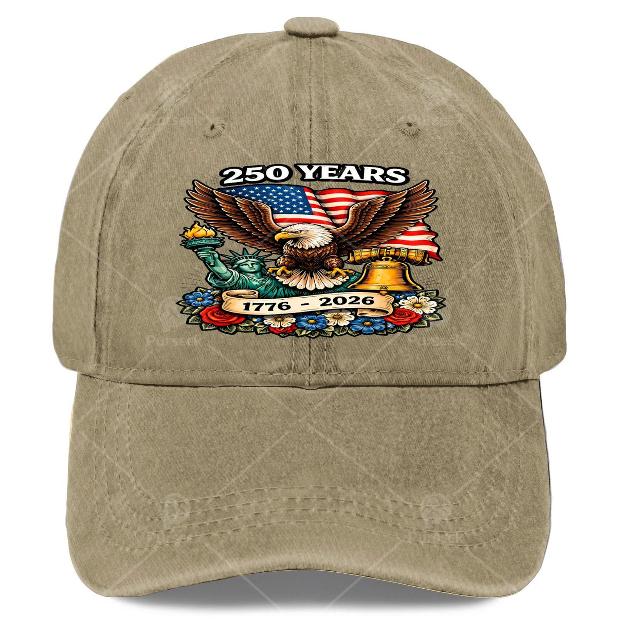 Retro 250 Years of 1776-2026 Baseball - Full-Body Bald Eagle Print Suitable for 250th Birthday, 4th of, Christmas, Games, Lightweight Round for History Celebration