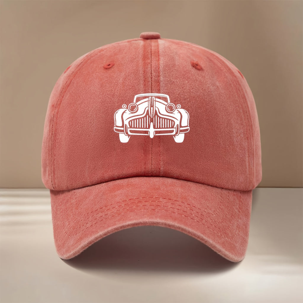 A Stylish Baseball Cap Featuring a Vintage Car Design, Suitable for Both Men And Women. This Comfortable And Lightweight Curved-Brim Hat Is Perfect for Gatherings And Camping