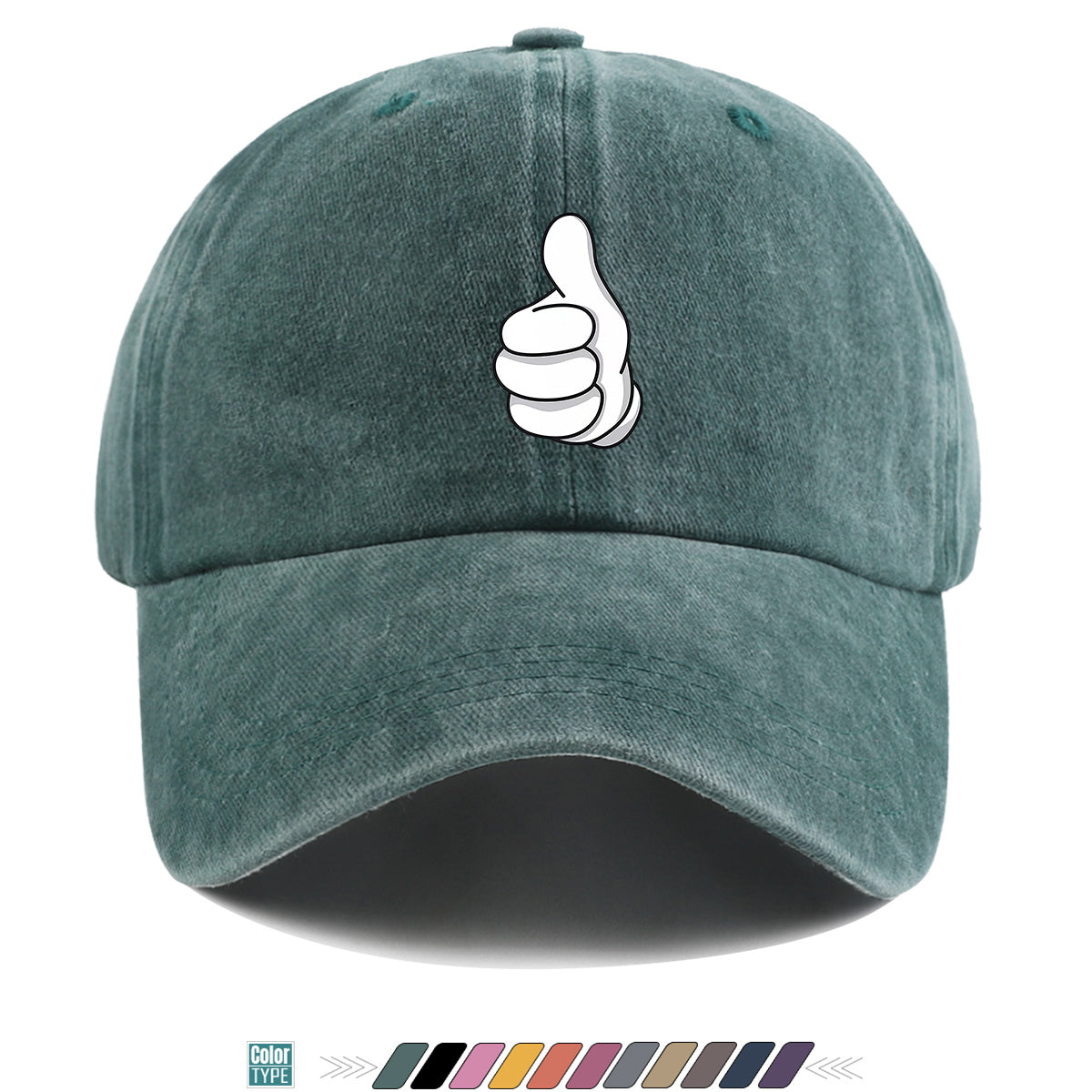 1pc Minimalist Black And White Cartoon Thumbs Up Gesture Print Baseball Cap Fashion Trend Duck Tongue Hat Unisex Adjustable Size Casual Versatile Sun Hat Street Trendy Person Must-Have Outdoor Travel Sun Hat Daily Shopping, Travel, Sports, Party