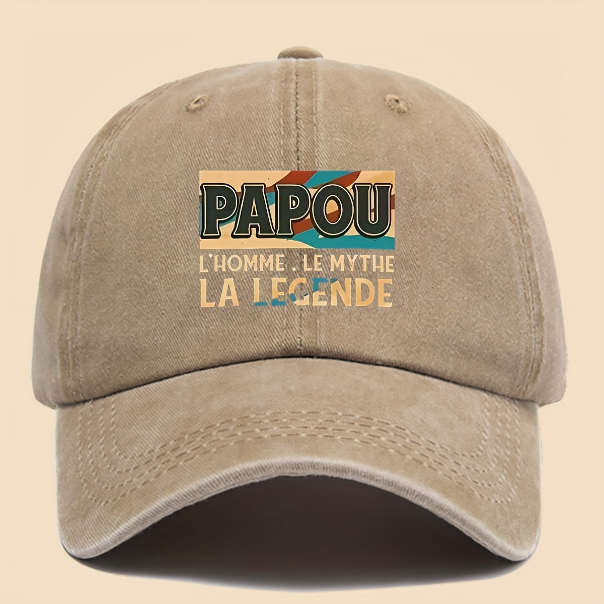 1pc PAPOU Vintage Trucker Hat - Adjustable Unisex Baseball Cap with Papa Print, Soft Lightweight Breathable Suitable for Outdoor Fishing, Hiking, Hunting, Casual Wear, Suitable for Dad, Mom, Youth, for Sports Gifts for Men & Women