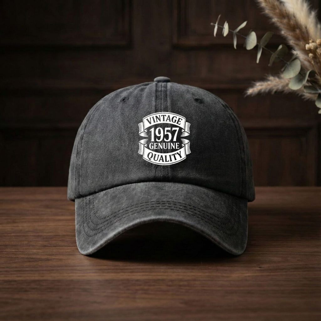 1957 Vintage Retro Timeless Statement Print Classic Vintage Baseball Cap for Outdoor Activities, Unisex Casual Sports Sun Hat