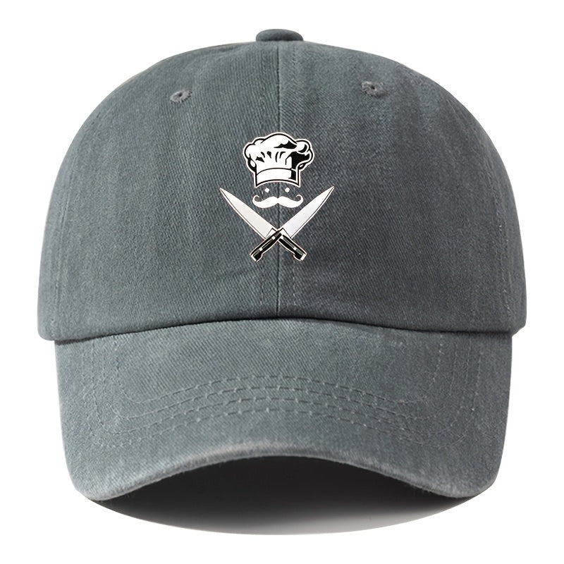 Men'S Baseball Cap Unisex Cartoon Print Adjustable Fashion Versatile Duckbill Hat Suitable for Outdoor Camping, Hiking, Fishing