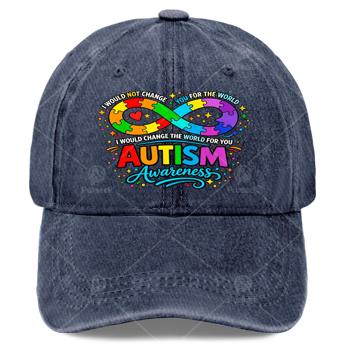 Autisms Awareness Infinitys Symbols Puzzle Neurodiversity Baseball Hat Unisex