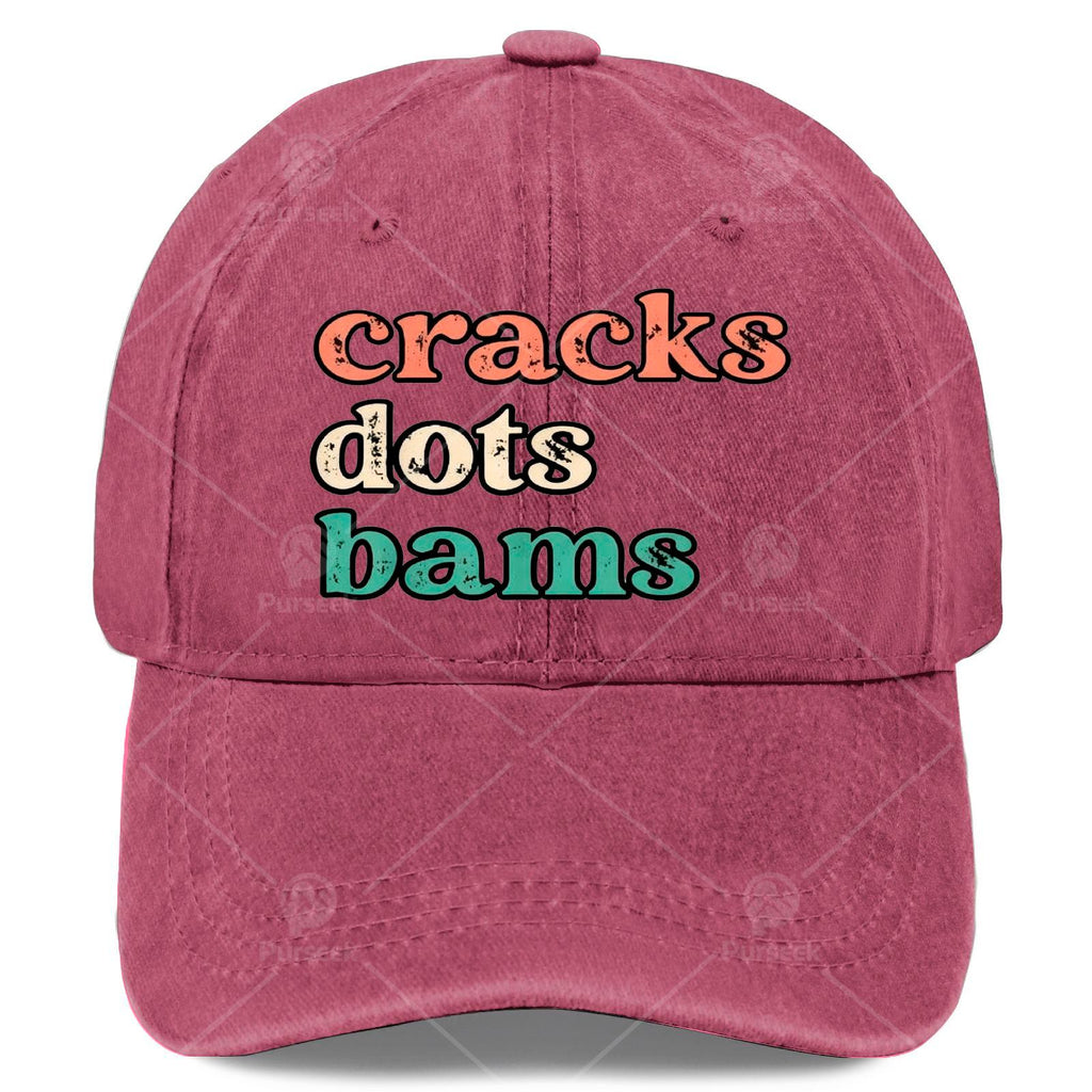 Cracks Dots Bams Mahjong Tile  Distressed Mahjong Play Baseball Hat