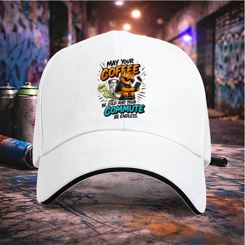 Adjustable Unisex Sandwich Brim Baseball Cap with Sandwich Brim & Buckle Closure - Machine Washable Suitable for Halloween, Christmas Parties, Daily Outdoor Wear, for and, for, for Gifts