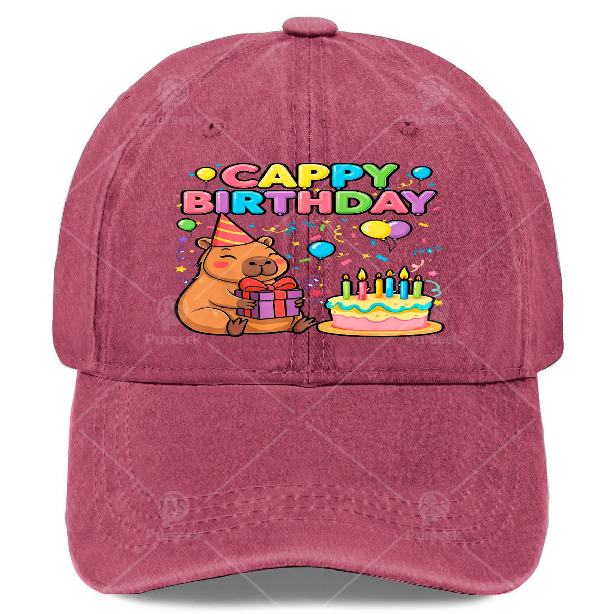 Capybarass Loverses Cappy Birthday Girl Boys Happy Birthday Partys Baseball Hat