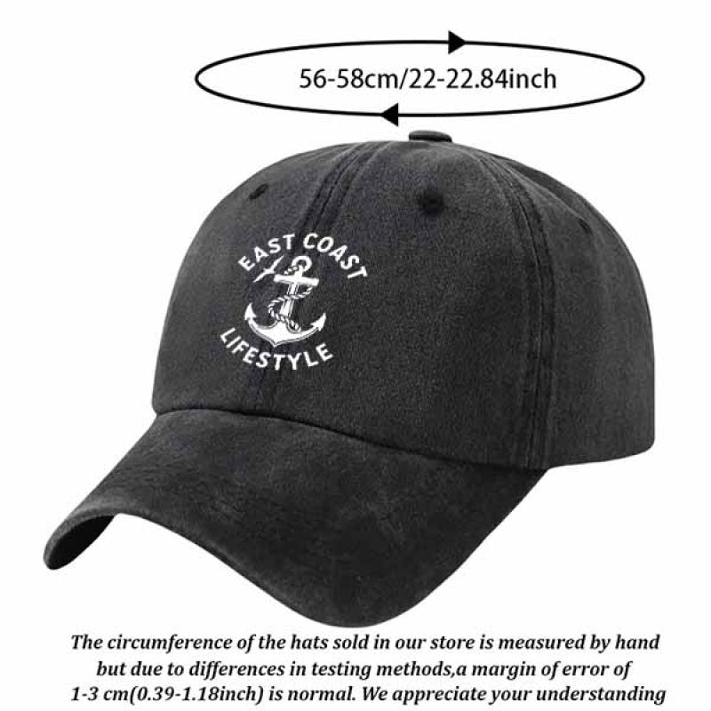 Nautical Anchor & Seagull Baseball Cap - Coastal Beach Hat Suitable for Summer Vacations, Outdoor Activities, Back-to, Graduation Gifts, Casual Cap for with Nautical